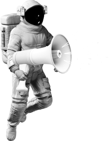 astronaut megaphone