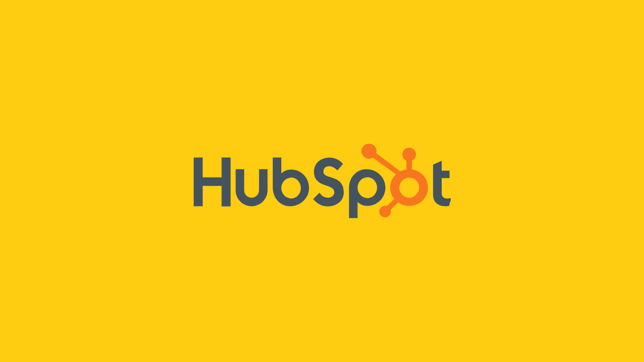 HubSpot Thumbnail, with yellow background and HubSpot logo in the middle